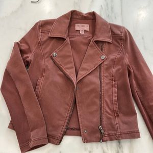 Marrakech moto jacket, size XS dusty rose